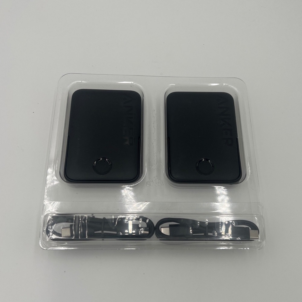 Anker PowerCore 5000 Portable Charger 2 Pack Black USB Charging Cables